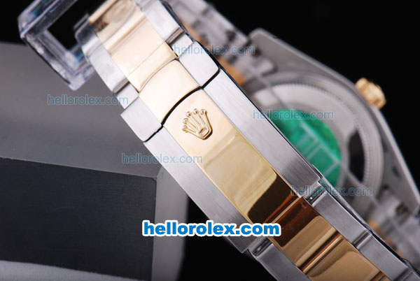 Rolex Datejust Automatic Two Tone with Gold Bezel,Gold Dial and Number Marking - Click Image to Close
